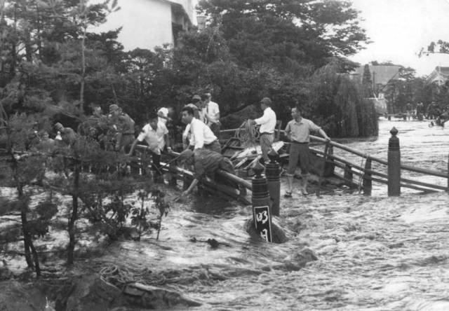 昭和40年9月　鮫川の氾濫