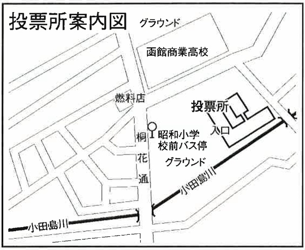 函館市立昭和小学校の地図画像