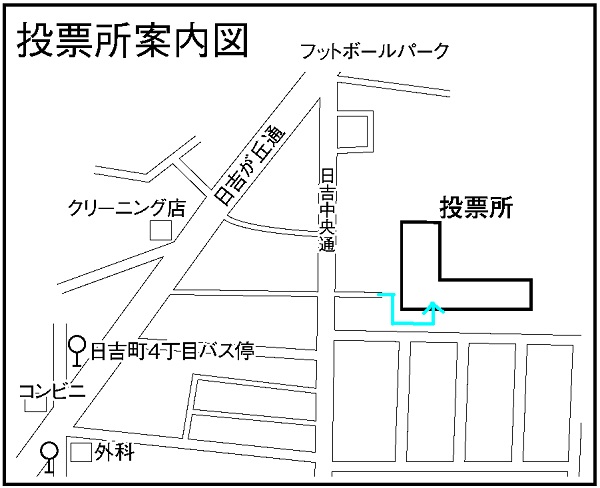函館市立北日吉小学校の地図画像