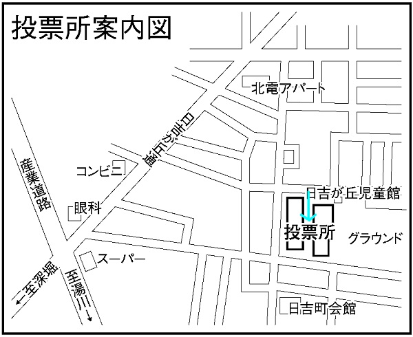 函館市立日吉が丘小学校の地図画像