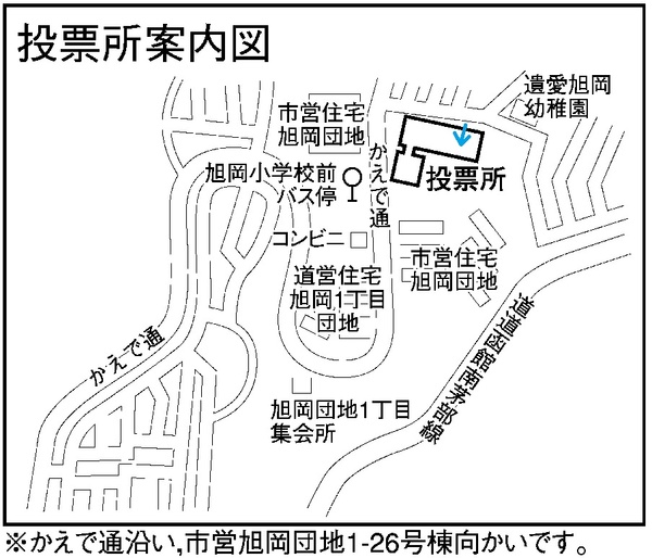 函館市立旭岡小学校の地図画像