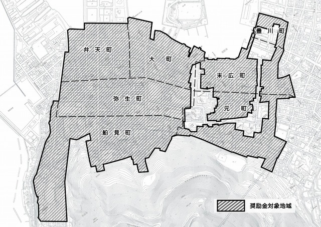 奨励金対象地域図