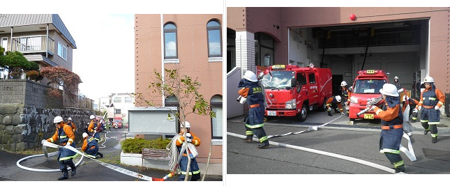 消防団ホース延長