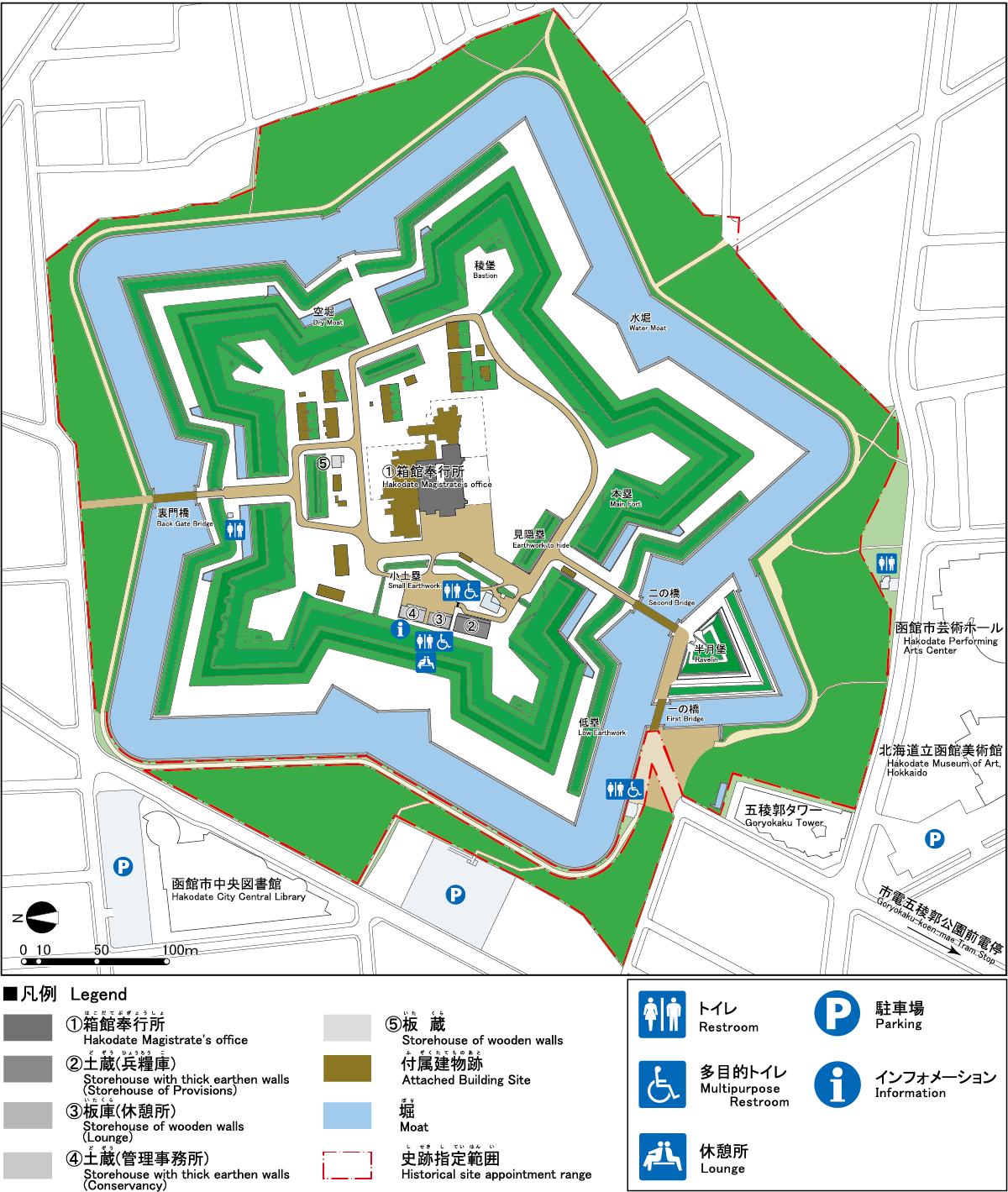 郭内建物配置図 郭内建物配置図