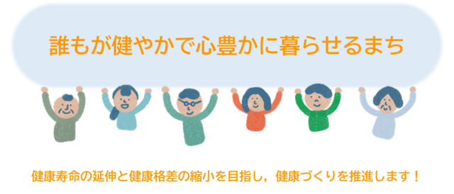 第３次函館市健康増進計画の基本理念のイラスト