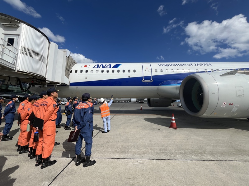 航空機火災研修