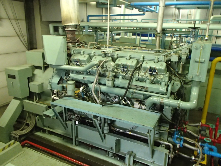 消化ガス発電装置（ガスエンジン）の画像