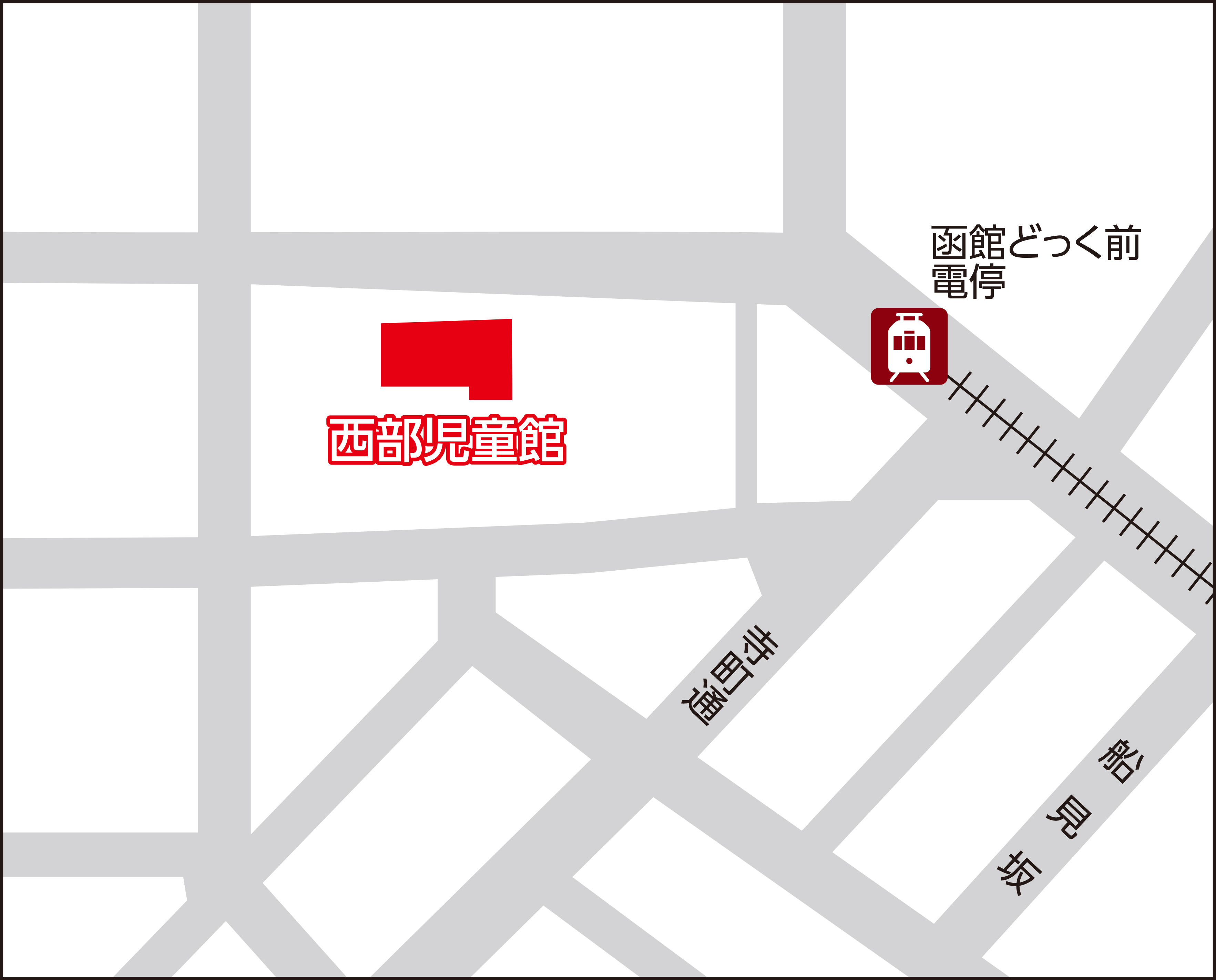 西部児童館の地図画像