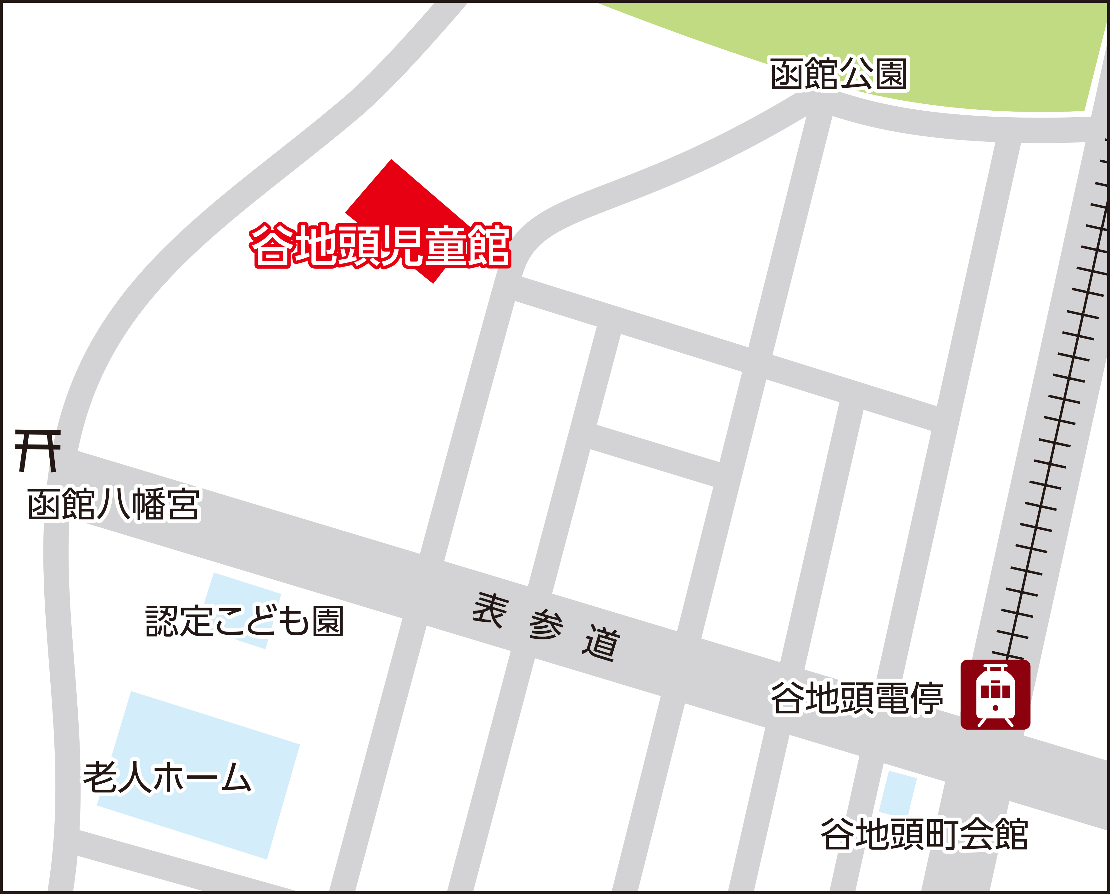 谷地頭児童館の地図画像