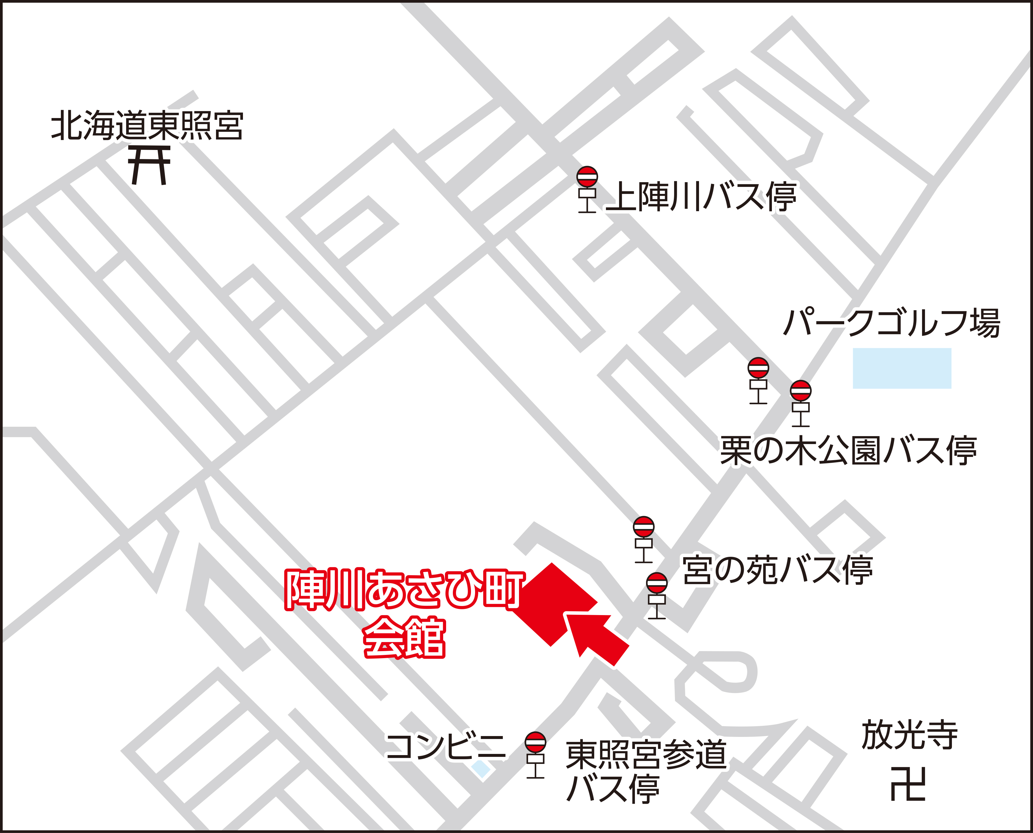 陣川あさひ町会館の地図画像	