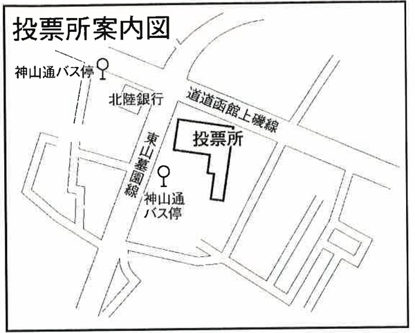 函館市立鍛神小学校の地図画像