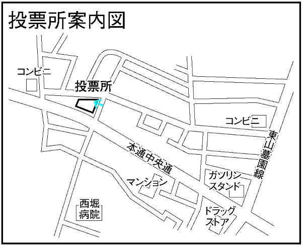 中道会館の地図画像