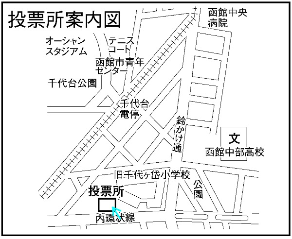 函館大谷幼稚園の地図画像