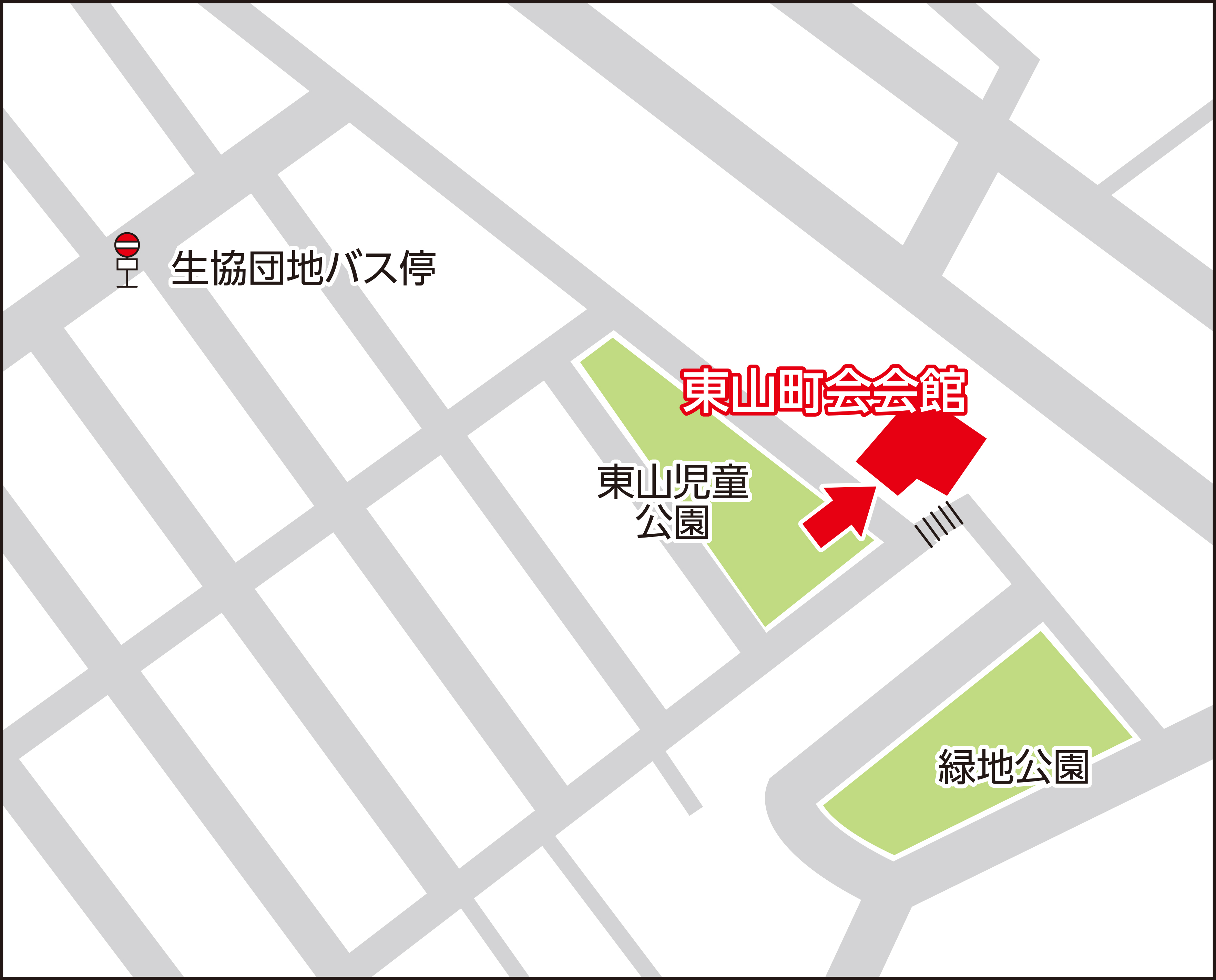 東山町会会館の地図画像