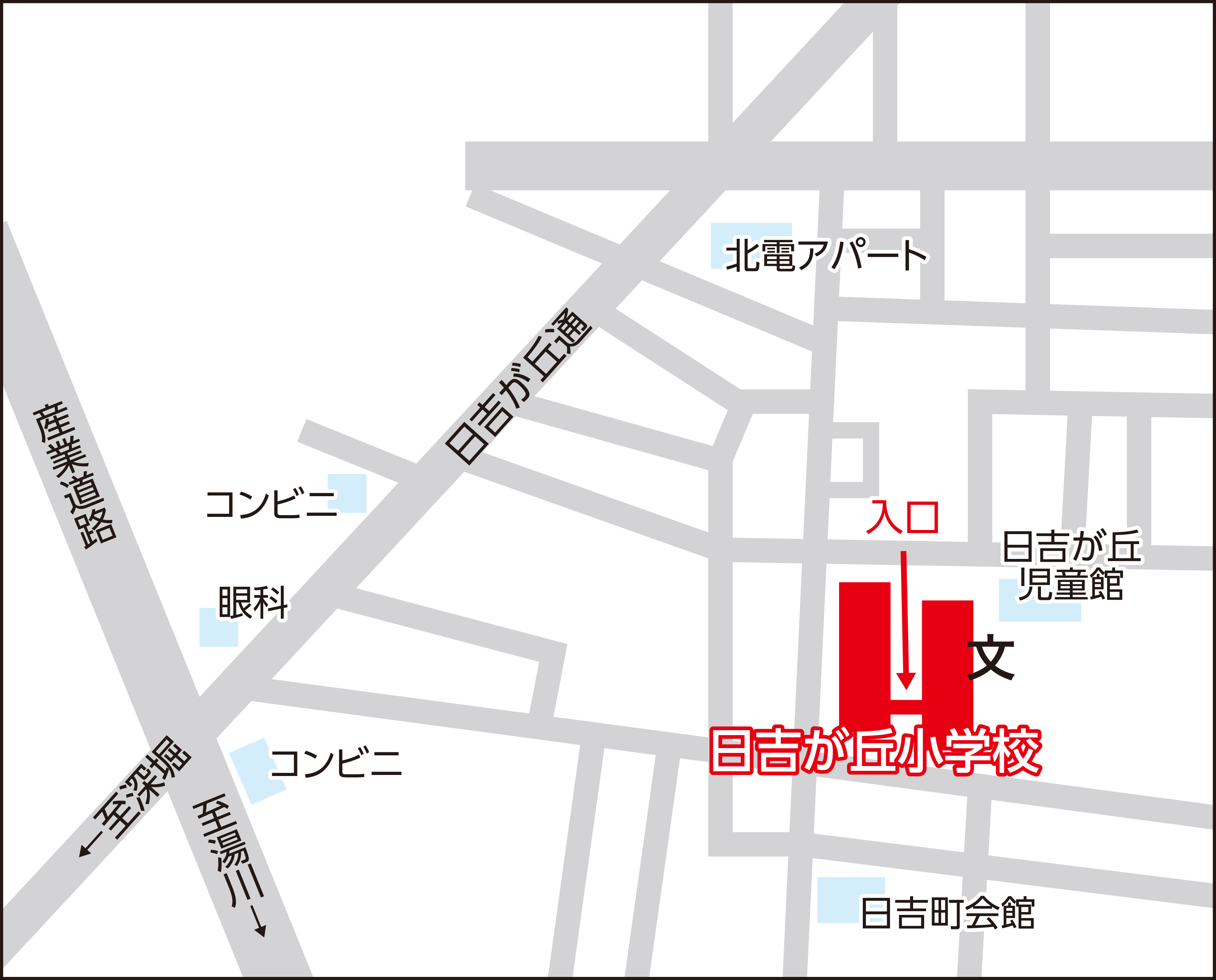 函館市立日吉が丘小学校の地図画像