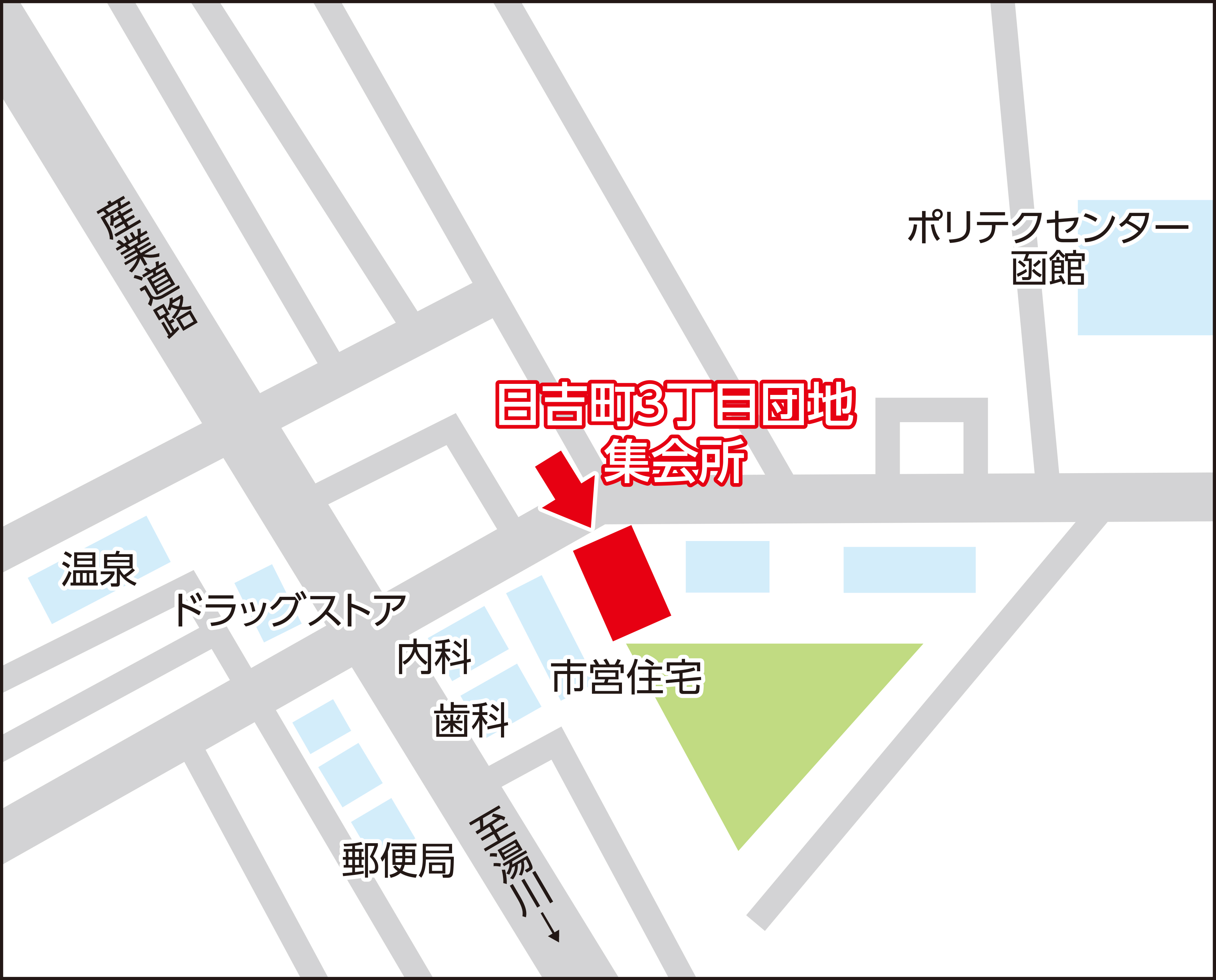 日吉3丁目団地集会所の地図画像
