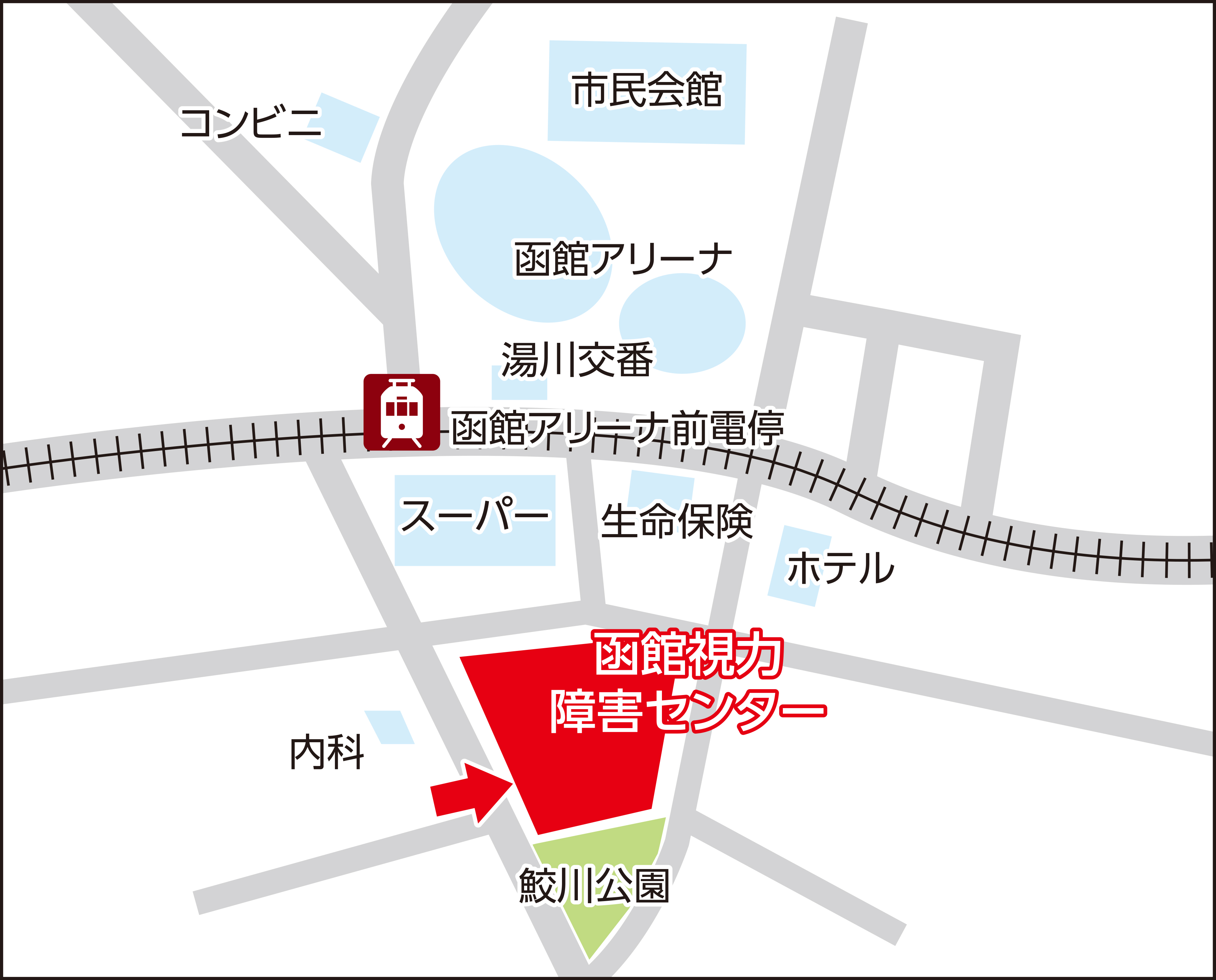 国立函館視力障害センターの地図画像