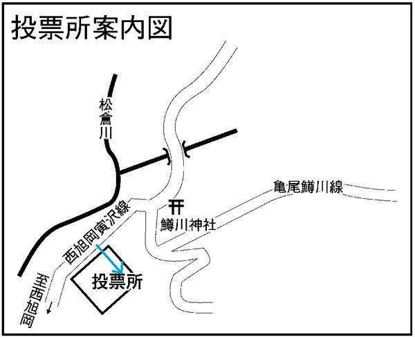 鱒川小中学校の地図画像