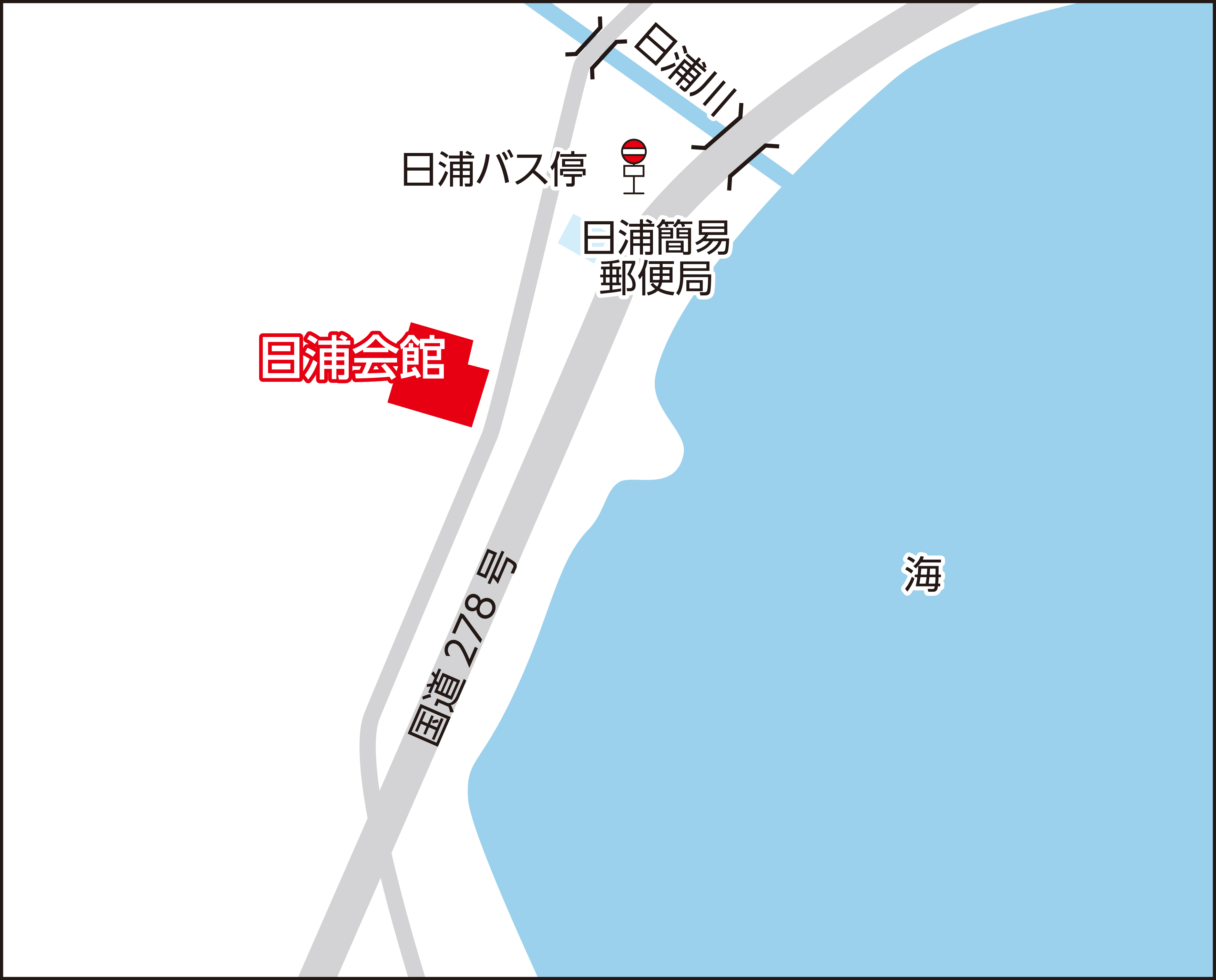 函館市日浦会館の地図画像