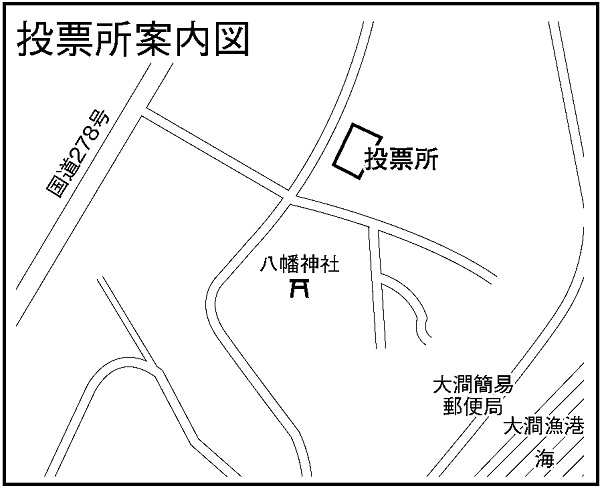 函館市尻岸内会館の地図画像
