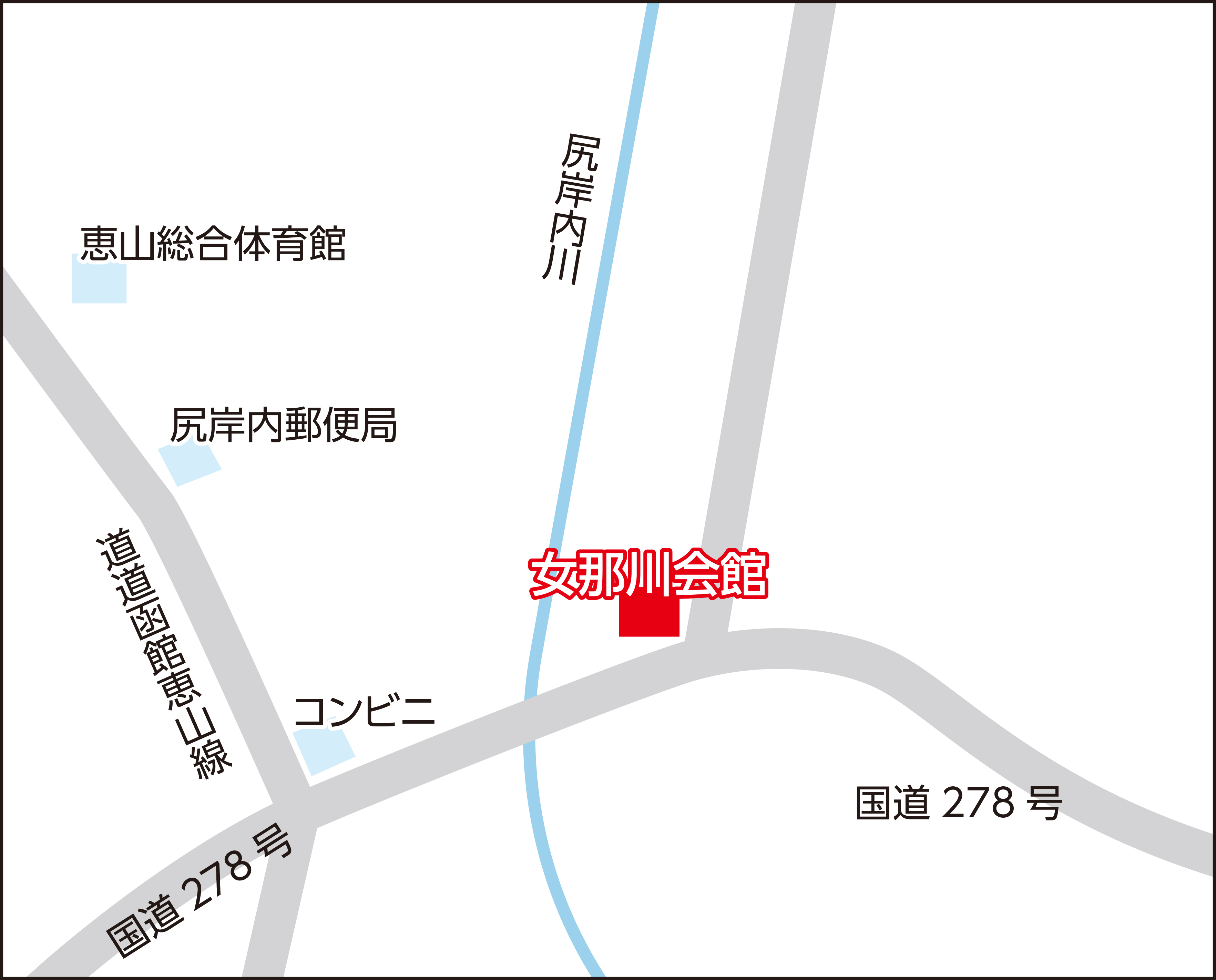 函館市女那川会館の地図画像