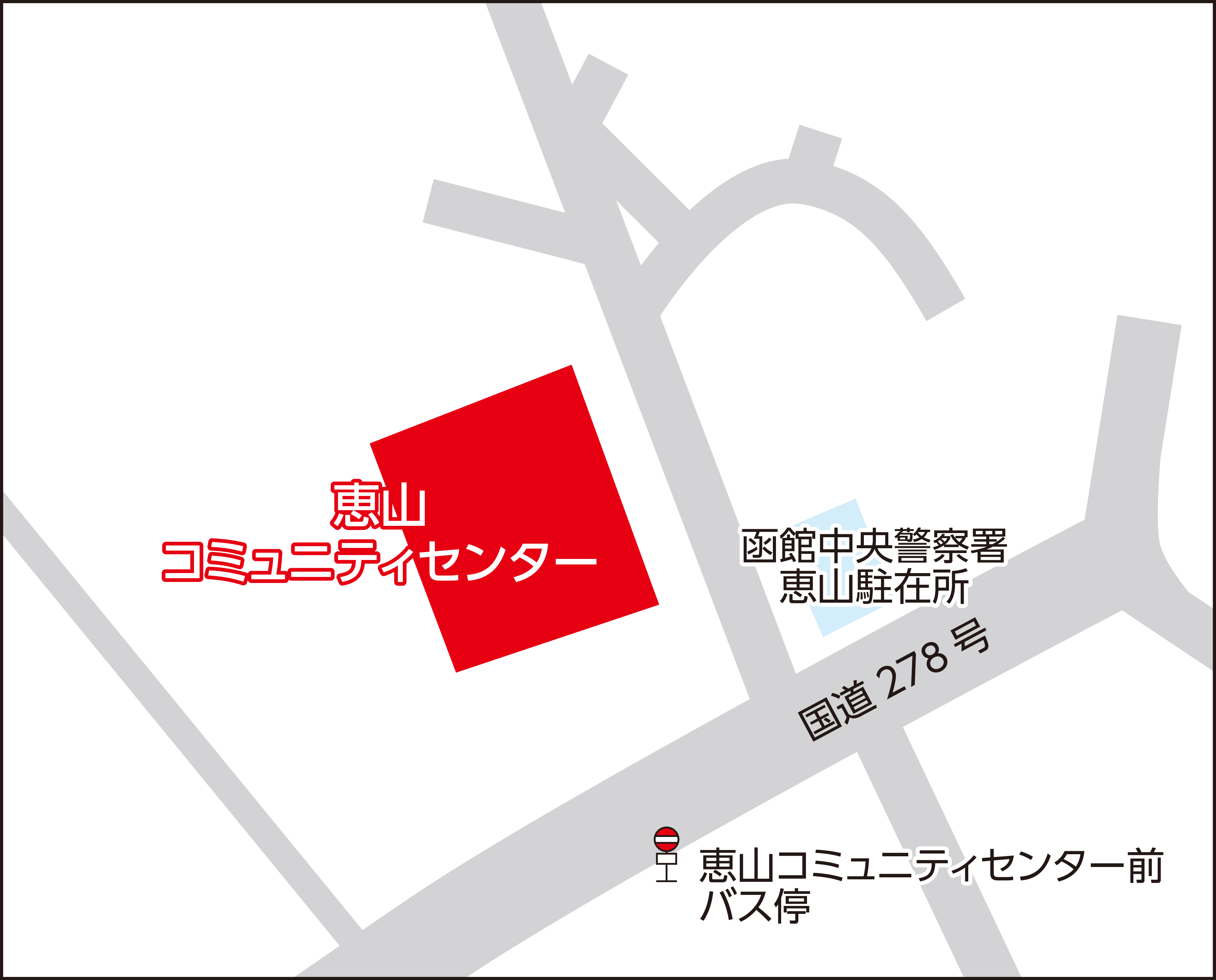 恵山コミュニティセンターの地図画像