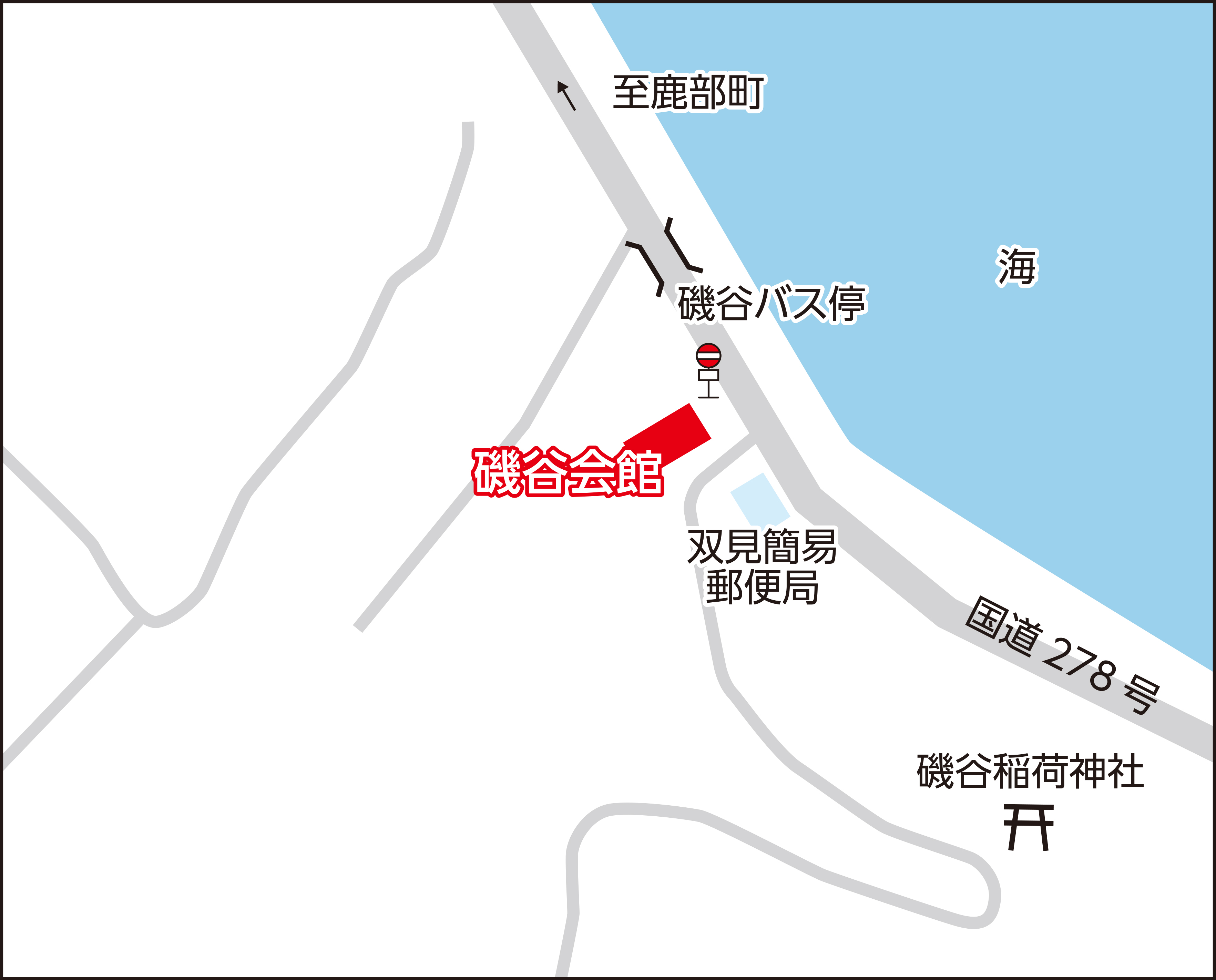 函館市磯谷会館の地図画像