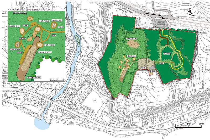 整備後の大船遺跡平面図
