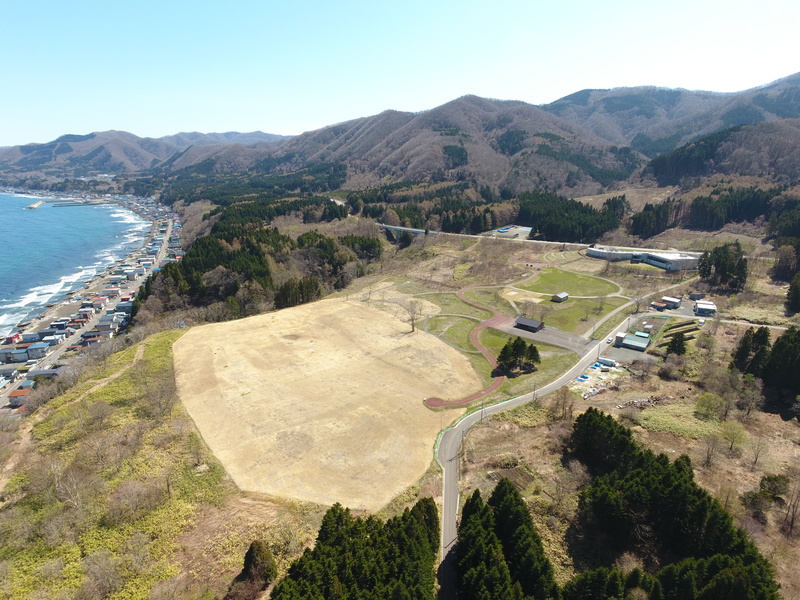 垣ノ島遺跡空撮写真