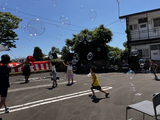 夏まつりシャボン玉ショー