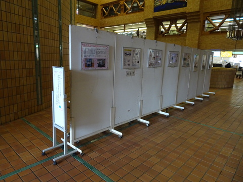 本庁舎での作品展の様子