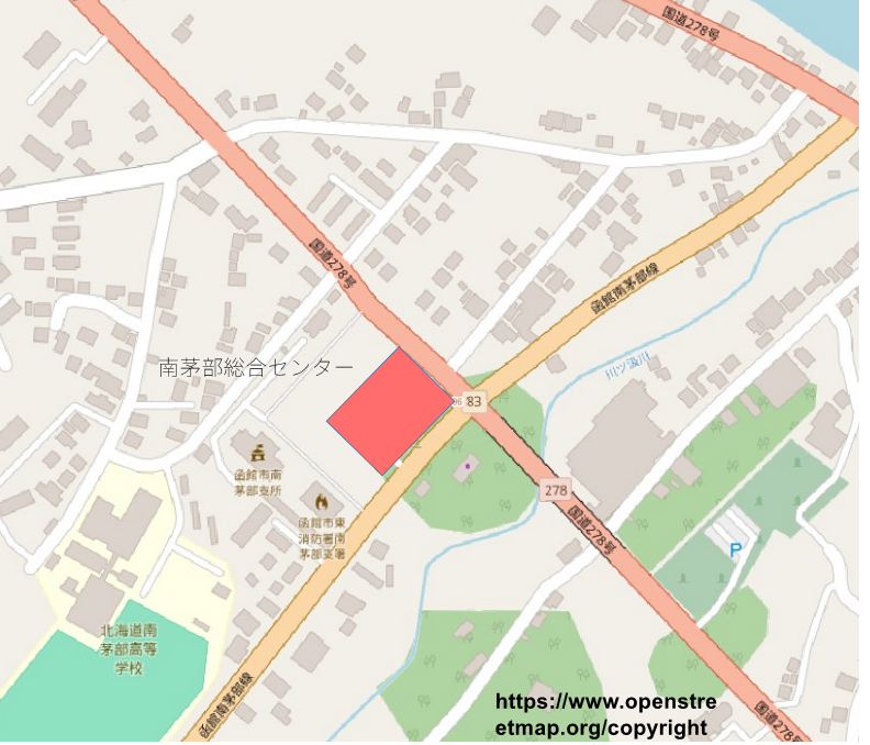 南茅部総合センターの地図写真